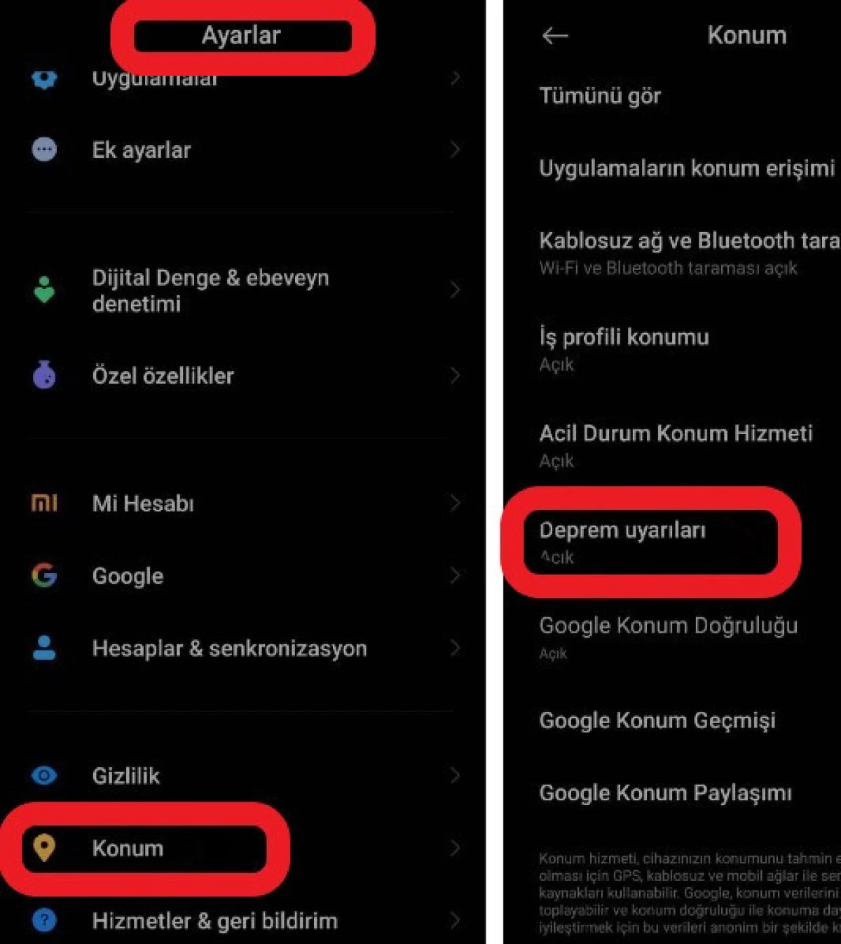 Deprem uyarı sistemi nedir? Android ve iPhone’da nasıl aktif edilir? İşte adım adım ayarlar! 1.Resim